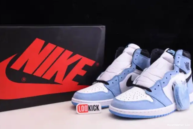Boostmaster lin BLACK 1 WHITE BLUE UNIVERSITY RETRO 555088-134 JORDAN HIGH AIR 0505